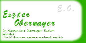 eszter obermayer business card